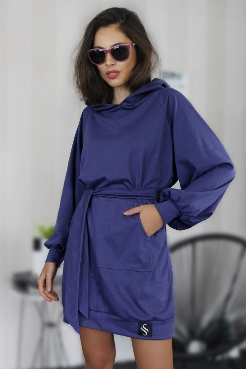Mikinové šaty IKA/fialová