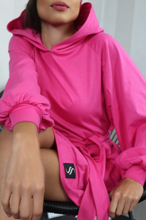 Mikinové šaty IKA - ružová